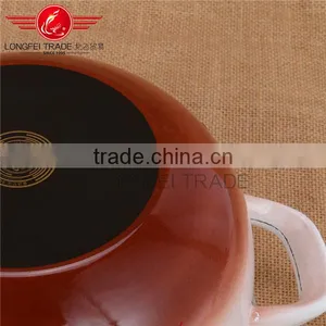 OEM Plump Enamel / Ceramic Casserole /industrial Cooking Pot With Hollow Handle thumbnail-3