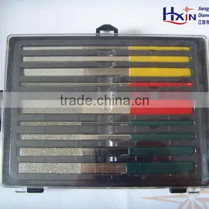 10pcs/set Electroplated Diamond Needle File Sets With Flat Shape thumbnail-1