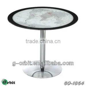 Round Dining Table, Modern Hotel Lobby Glass Round Table thumbnail-5
