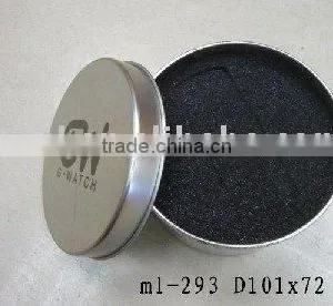 Plain Round Watch Can With Spong Insert thumbnail-1