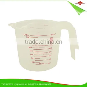 ZY-L1046 Food Grade 1000ml Plastic Measuring Cup With Handle thumbnail-1