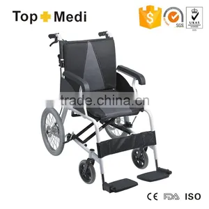 Topmedi Folding Aluminium Manual Lightweight Wheelchair for Sale thumbnail-2