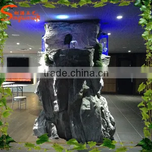 New Sale , Home, Garden, Square , Outdoor Mini Colorful LED Natural Stone Waterfall Fountain thumbnail-3