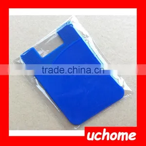 UCHOME 2016 Custom Color Silicone Credit Card Holder on Mobile Phone/Silicone Stick on Cardholder thumbnail-6