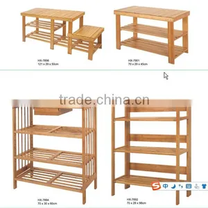 Wooden Bamboo Shoes Rack Stand thumbnail-4