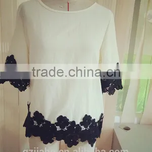 2016 New Casual Female T-shirt O-neck Loose Tops thumbnail-1