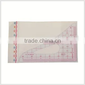 Kearing 1/4 Plastic Sandwich Line Scale Ruler / PVC Triangle Scales at Factory Price # 8514 thumbnail-2