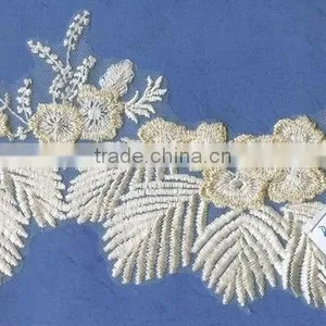 Top Quality Embroidery Mesh Beaded Lace Trim thumbnail-1