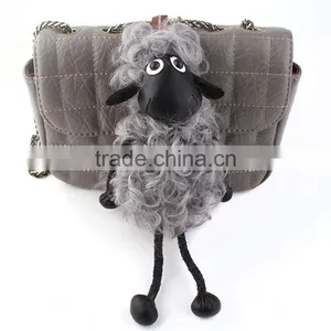 CX-R-52 Lastest Design Hot Fashion Cheap Custom Lamb Fur Keychain thumbnail-4