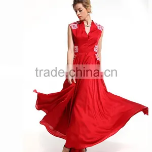 Best Long Black Colors Women Dress Embroidered Plain Evening Dress thumbnail-5