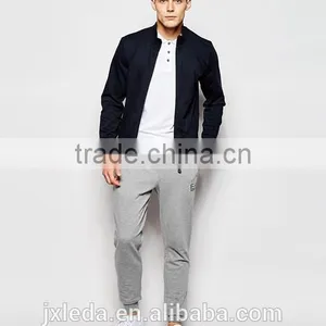 Custom Cheap High Quality Your Own Brand Zip up Casual Sports Black Sweatshirt Without Hood thumbnail-1