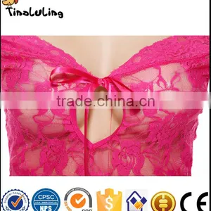 Valentine's Halter V-String Mini Skirt Underwear Women Sexy Lingerie Manufacture thumbnail-6