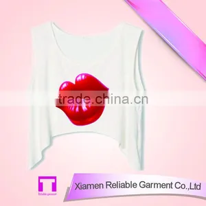 32S Cotton Prints Summer Ladies Custom Tank Top Wholesale for Women thumbnail-1
