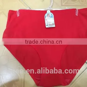 Solid Red Seamless Ladies Underwear Briefs Women Soft One Piece Panty Lingerie thumbnail-2