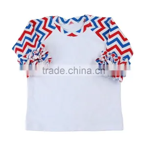 2017 Summer New Design Print Pattterns Drop Shipping Cotton Knit Ruffle Reglans Wholesale Children Clothing Usa thumbnail-1