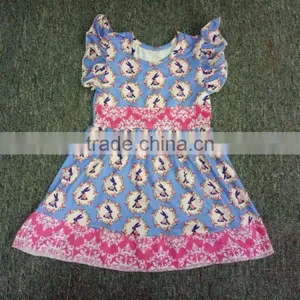 Whloesale Easter Baby Dress Girls Clothing With Bunny Printed for Children Kids Dress Clothing thumbnail-1