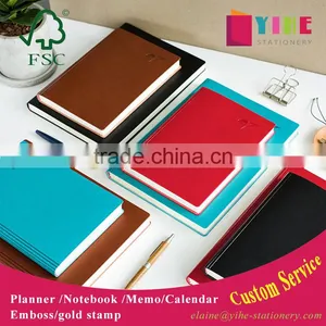 AB/B5 PU Leather Cover Planner Custom Logo Organizer Agenda Paperback Notebook Line Shape thumbnail-1