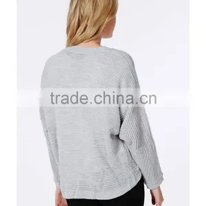 Loose Fit Long Sleeve High Quality Cardigan Lady Blouse thumbnail-3