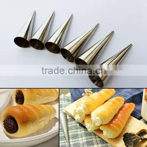 15Pcs DIY Stainless Steel Horn Bread Baking Cake For Cream Horns Chocolate Cones Mold Spiral Baking Pastry Tools thumbnail-2