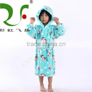 Cartoon Animals Hooded Bath Robe for Kids thumbnail-2