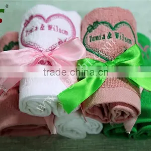 100% Cotton Wedding Embroidery Logo Gift Towel thumbnail-1