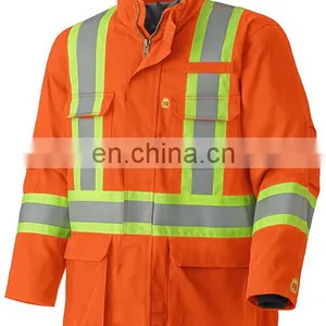 China Factory 100 Cotton Flame Retardant 3m Reflective Workwear Uniforms thumbnail-4