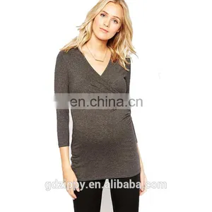 Plunge Neck Ruched Top Maternity Corset thumbnail-2