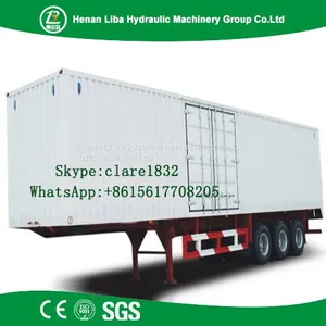 Factory Sale Low Price Automatic Air Brakes Painting Semi Box Trailer For Bulk Cargo Transportaion thumbnail-3