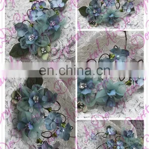 Aidocrystal Classic Green Floral Tiaras,artificial Lace Flower Fascinators,rhinestone Headpiece thumbnail-3