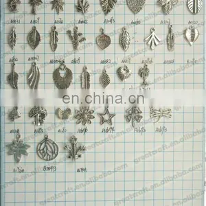 Mixed Leaf Charms Antique Bronze Plated Alloy Pendant Jewelry thumbnail-1