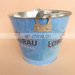 OEM Logo Printing Zinc Ice Bucket Steel With Handle thumbnail-3