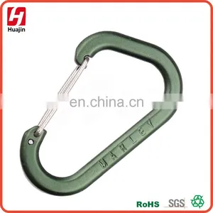 Dark Green Aluminum Wiregate D Shape Carabiner, Snap Hook ,Keychain IN STOCK thumbnail-1