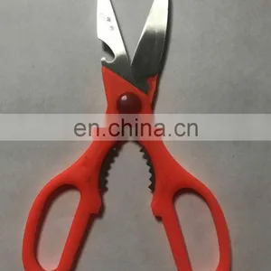 High Quality With Color Plastic Handle Kitchen Scissors Nut Cracker thumbnail-2