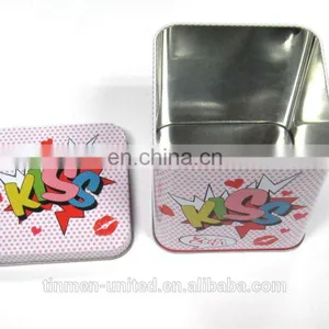 New Design Christmas Gift Square Cookies Tin Box thumbnail-2