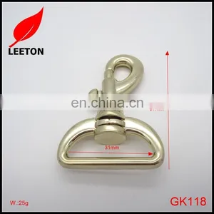 Factory Supply 30mm Light Gold Swivel Snap Hook for Bag thumbnail-1
