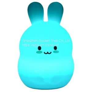 Seven Color Changing Fun Cute Rabbit Shape Led Night Lights For Kids Bedroom Decoration thumbnail-1