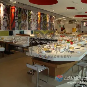 Buffet Equipment Customized Automatic Hot Pot Rotary Sushi Conveyor Belt System for Restaurant thumbnail-2