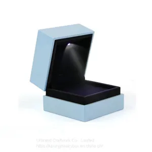 Custom Color Luxury LED Lighted Propose Engagement Ring Jewelry Box For Sale thumbnail-1
