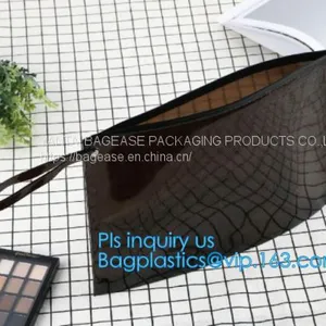 Clear PVC Zipper Pen Pencil Case, T-SHIRT PAC Pencil Bag Makeup Pouch, Garment Pouch Bag, Organizer, Travel Case, Cloth thumbnail-1