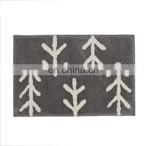 Best Selling New Design Customized Printed Plaid ECO-Friendly Microfiber Non-Slip Anti Bathroom Door Mat Rug Sets thumbnail-3