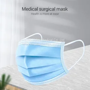 Type IIR Surgical Face Mask - 3 Ply EN14683:2019 Compliant - Pack of 50, Disposable, Masks For Virus Protection thumbnail-1