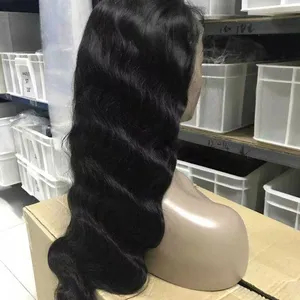 KHH Glueless Long Pretty Pre Plucked Cheap Swiss Virgin Hair Woman Body Wave Brazilian Human Lace Front Hair Wig thumbnail-4