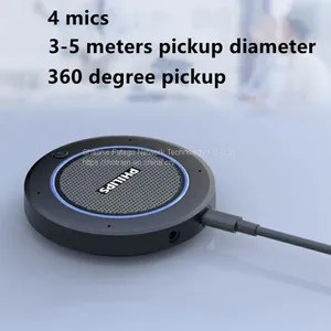 PSE0400 USB BT UHF 4 Mics 5 Meters 360 Degree Pickup Omnidirectional Microphone With Speaker thumbnail-4