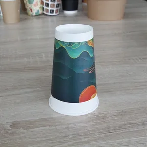 Large Capacity Colourful Disposable Single Wall Paper Cups thumbnail-3