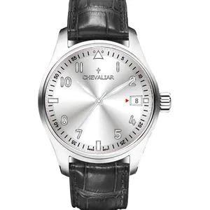 Stainless Steel Water Resistance Fashion Watches Genuine Leather Quartz Man Watch thumbnail-1