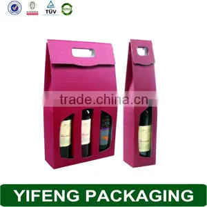 Customer Printing Wine Bottle Carrier Packaging In Carrugate Paper thumbnail-1