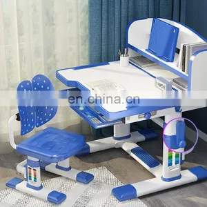 Height Adjustable Children Table and Chair Modern Home Children Study Desk Kids Study Table With Storage Drawer Led thumbnail-4