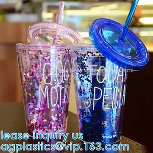 U Shaped Creative Disposable Plastic Cup Transparent Beverage Juice Coffee Tea Takeaway Packaging Cups With Lid thumbnail-4