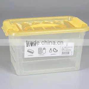 Large Thick Transparent Plastic Storage Box With Handle thumbnail-5