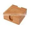 Japanese Minimalist Style High Quality 6-pack Set Premium Bamboo Coasters thumbnail-4